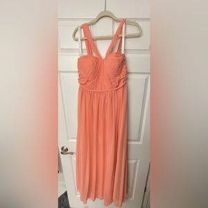 Coral Azazie Bridesmaid Dress